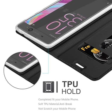 Sony Xperia XA Suojakuori Lompakkokotelo (Musta)