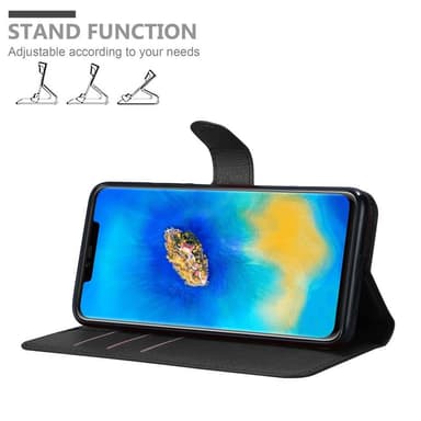 Huawei MATE 20 PRO Suojakuori Lompakkokotelo (Musta)