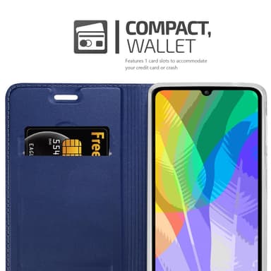 Huawei Y6P Suojakuori Lompakkokotelo (Sininen)