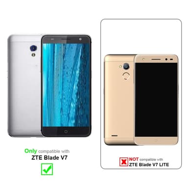 ZTE Blade V7 Suojakuori Lompakkokotelo (Hopea)