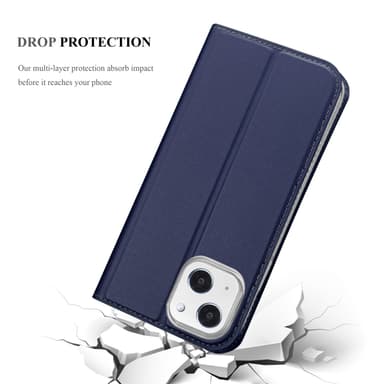 iPhone 13 MINI Suojakuori Lompakkokotelo (Sininen)
