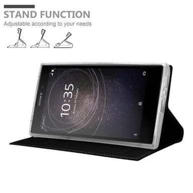 Sony Xperia L2 Suojakuori Lompakkokotelo (Musta)