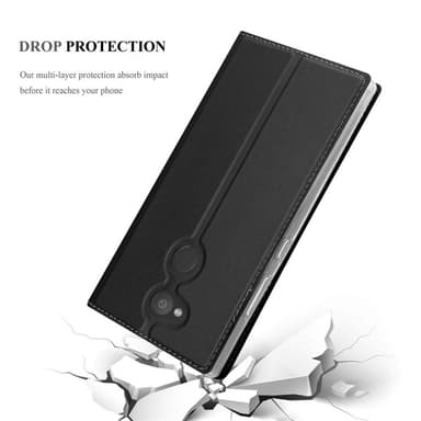Sony Xperia L2 Suojakuori Lompakkokotelo (Musta)