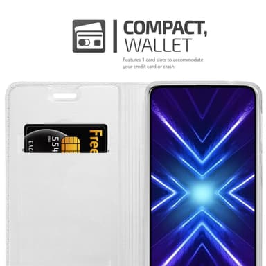 Honor 9X Suojakuori Lompakkokotelo (Hopea)