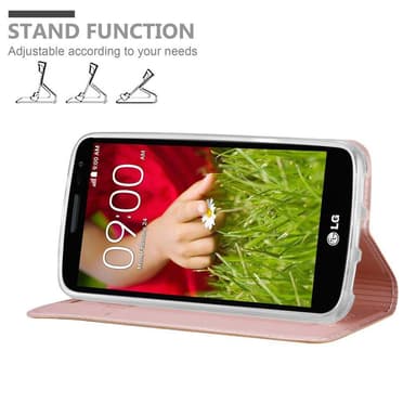 LG G2 MINI Suojakuori Lompakkokotelo (Vaaleanpunainen)