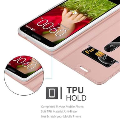 LG G2 MINI Suojakuori Lompakkokotelo (Vaaleanpunainen)