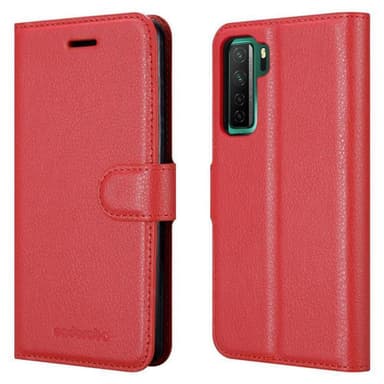 Huawei NOVA 7 SE Suojakuori Lompakkokotelo (Punainen)