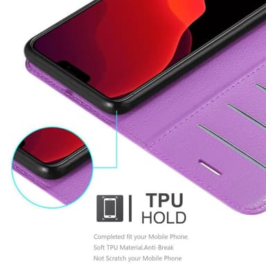 iPhone 12 PRO MAX Suojakuori Lompakkokotelo (Violetti)
