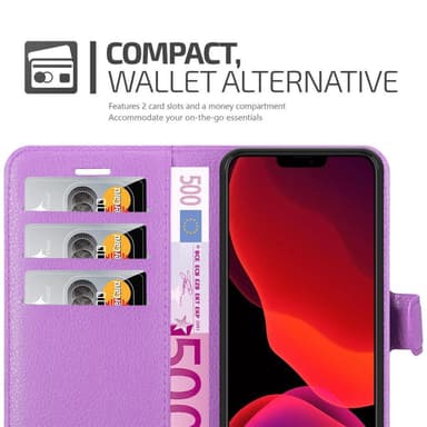 iPhone 12 PRO MAX Suojakuori Lompakkokotelo (Violetti)