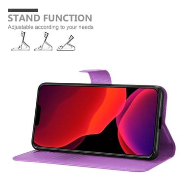 iPhone 12 PRO MAX Suojakuori Lompakkokotelo (Violetti)