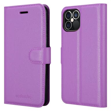 iPhone 12 PRO MAX Suojakuori Lompakkokotelo (Violetti)