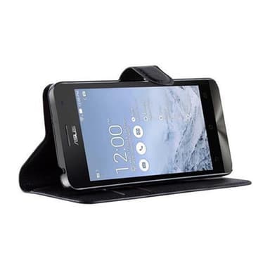 Asus ZenFone 5 2014 Suojakuori Lompakkokotelo (Musta)