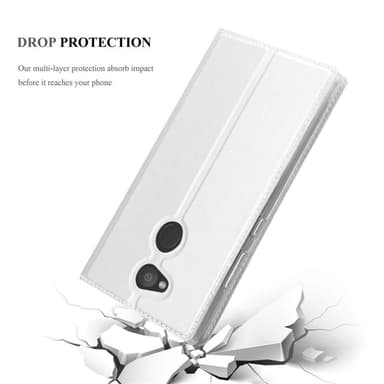 Sony Xperia L2 Suojakuori Lompakkokotelo (Hopea)