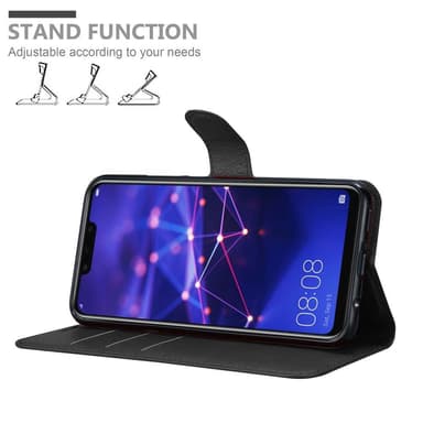 Huawei MATE 20 LITE Suojakuori Lompakkokotelo (Musta)