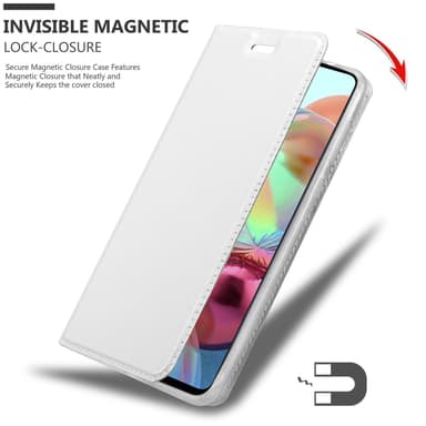 Samsung Galaxy A71 5G Suojakuori Lompakkokotelo (Hopea)
