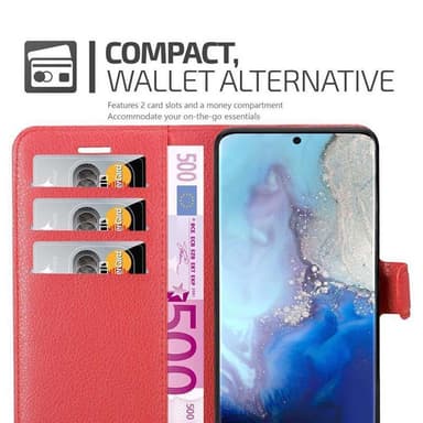 Samsung Galaxy S20 Suojakuori Lompakkokotelo (Punainen)