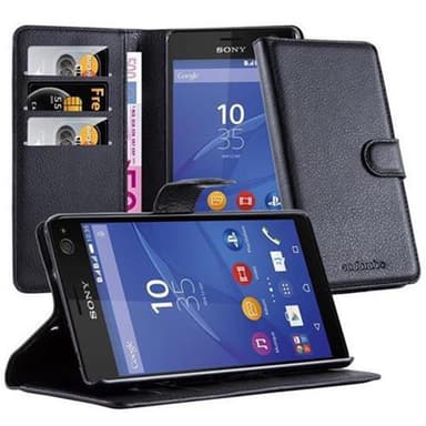 Sony Xperia C4 Suojakuori Lompakkokotelo (Musta)