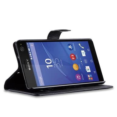 Sony Xperia C4 Suojakuori Lompakkokotelo (Musta)