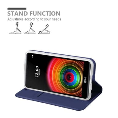 LG X POWER Suojakuori Lompakkokotelo (Sininen)