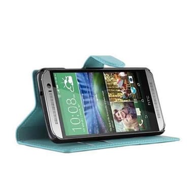 HTC ONE M8 MINI Suojakuori Lompakkokotelo (Sininen)