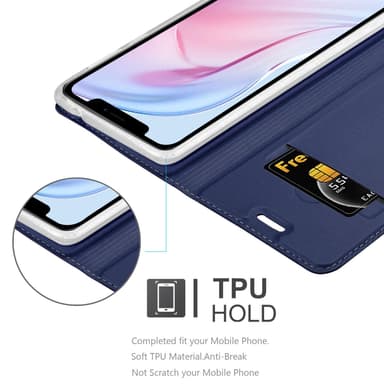 iPhone 13 PRO MAX Suojakuori Lompakkokotelo (Sininen)