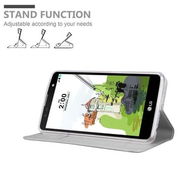 LG STYLUS 2 Suojakuori Lompakkokotelo (Hopea)