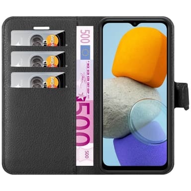 Samsung Galaxy M23 5G Suojakuori Lompakkokotelo (Musta)