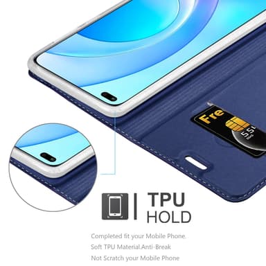Honor 50 LITE Suojakuori Lompakkokotelo (Sininen)