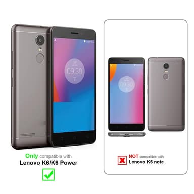 Lenovo K6 / K6 POWER Suojakuori Lompakkokotelo (Hopea)