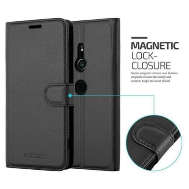 Sony Xperia XZ2 Suojakuori Lompakkokotelo (Musta)