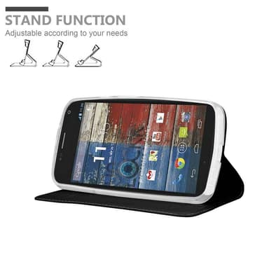 Motorola MOTO G2 Suojakuori Lompakkokotelo (Musta)