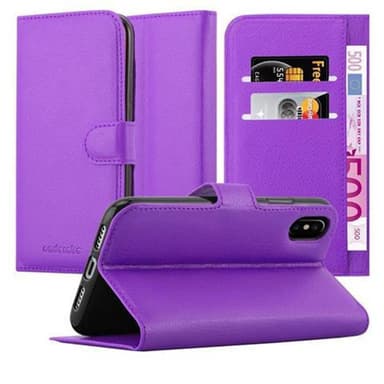 iPhone X / XS Suojakuori Lompakkokotelo (Violetti)