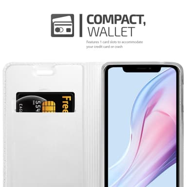 iPhone 13 PRO MAX Suojakuori Lompakkokotelo (Hopea)
