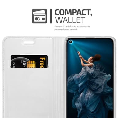 Honor 20 PRO Suojakuori Lompakkokotelo (Hopea)