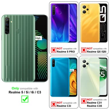 Realme 5 / 5i / 6i / C3 Suojakuori Lompakkokotelo