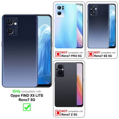Oppo FIND X5 LITE / Reno7 5G Suojakuori Lompakkokotelo