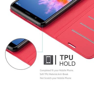 Honor 7X Suojakuori Lompakkokotelo (Punainen)