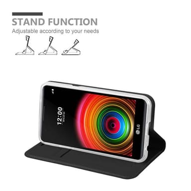 LG X POWER Suojakuori Lompakkokotelo (Musta)
