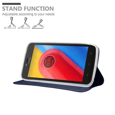 Motorola MOTO C Suojakuori Lompakkokotelo (Sininen)
