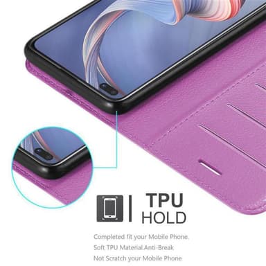 Oppo A92s Suojakuori Lompakkokotelo (Violetti)