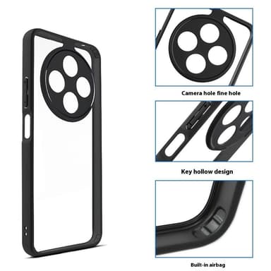 Iskunkestävä PC+TPU-suojakotelo Xiaomi Redmi 14C 4G - Läpinäkyvä Takakansi