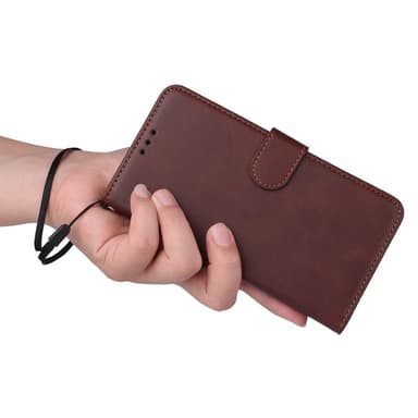 SKALO Samsung A16 PU-nahkainen Lompakkokotelo - Ruskea