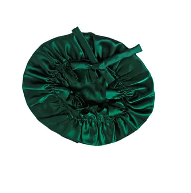 Ylellinen kaksikerroksinen 16 Momme Silk -ukkulakki Ruohon väri