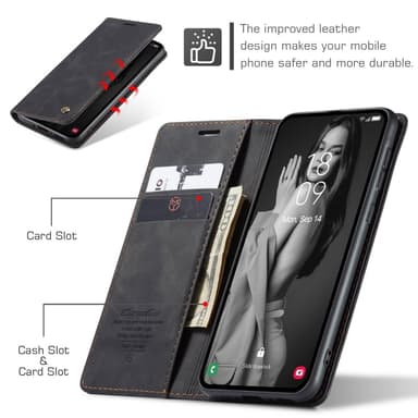 CASEME Retro Lompakkokotelo Samsung Galaxy A36