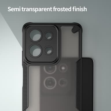SKALO Motorola Moto G75 5G Armor Hybrid Frosted Suojakuori - Musta