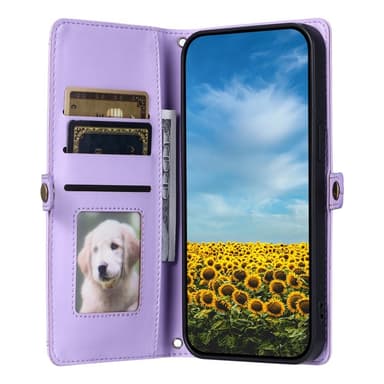 SKALO Xiaomi Redmi Note 14 Pro 5G PU-Nahkakuori Lompakkokotelo - Violetti