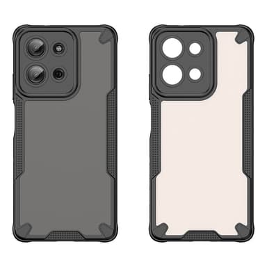 SKALO Motorola Moto G75 5G Armor Hybrid Frosted Suojakuori - Musta