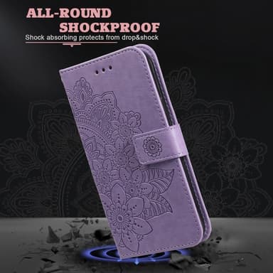 SKALO Motorola Moto G75 5G Mandala Lompakkokotelo - Violetti