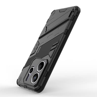 SKALO Xiaomi Redmi Note 14 5G Armor Hybrid Punk Suojakuori - Musta