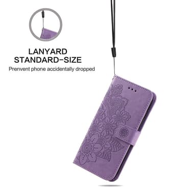 SKALO Motorola Moto G75 5G Mandala Lompakkokotelo - Violetti